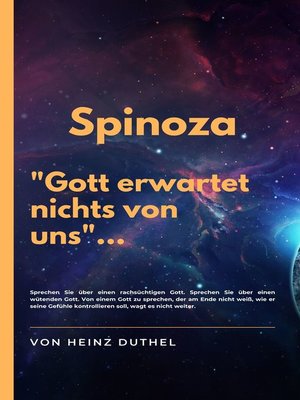 cover image of Spinoza--Gott erwartet nichts von uns